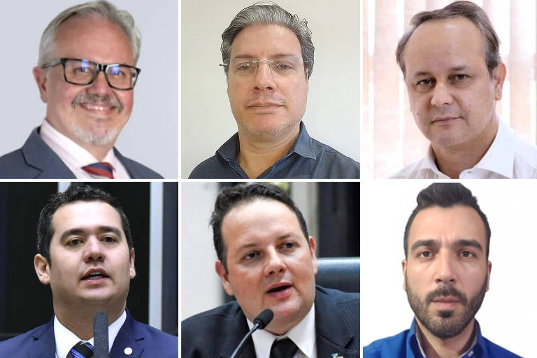 Montagem com os rostos dos candidatos à Prefeitura de Ribeirão Preto