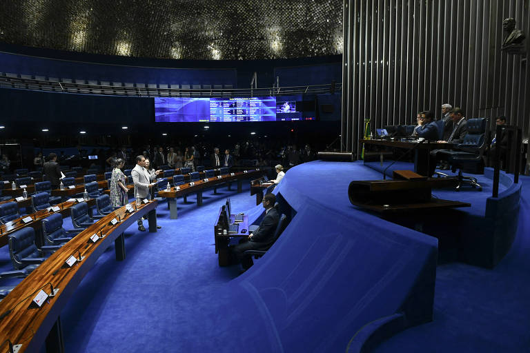 Plenário do Senado em imagem aberta