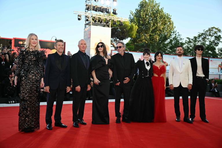 Elenco de 'Beetlejuice 2' no Festival de Veneza