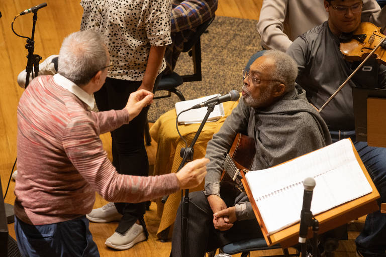 Ensaio de 'Amor Azul', ópera de Gilberto Gil e Aldo Brizzi