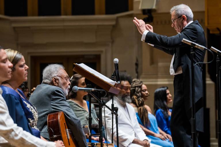 Apresentação da ópera 'Amor Azul', de Gilberto Gil e Aldo Brizzi, na Sala São Paulo