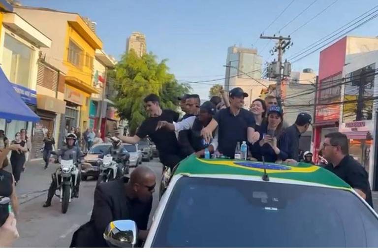 O candidato Pablo Marçal durante evento na zona leste de São Paulo