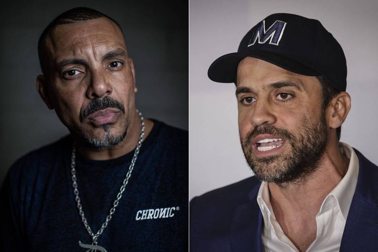 O rapper Dexter e o candidato à Prefeitura de São Paulo Pablo Marçal