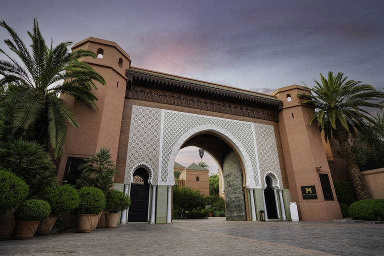 Entrada do Royal Mansour Marrakech, no Marrocos