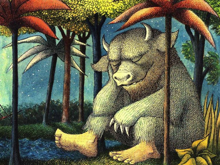 Ilustração de "Onde Vivem os Monstros", de Maurice Sendak