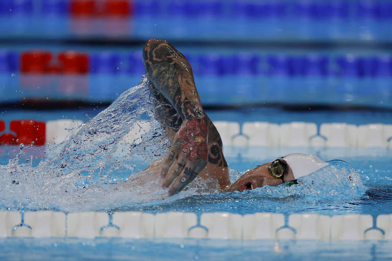 Talisson Glock durante bateria dos 400 m livre