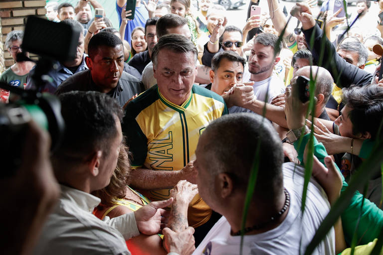 O ex-presidente Jair Bolsonaro (PL) em Juiz de Fora, no interior do estado de Minas Gerais