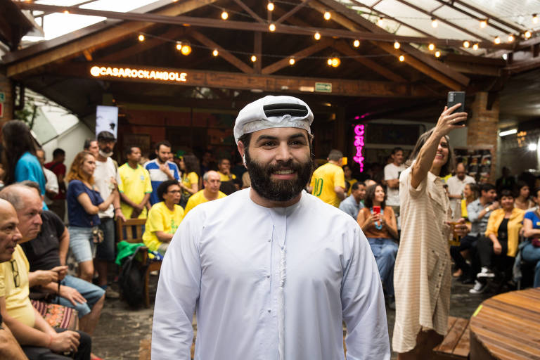 Abdul Jarour, candidato a vereador em SP pelo PSB, durante evento em São Paulo