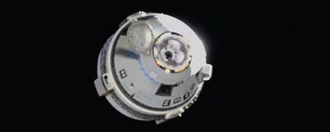 In this screen grab from a NASA livestream, the Boeing Starliner spacecraft can be seen pulling away from the International Space Station for its unmanned return to the surface of Earth on September 6, 2024. Boeing's problem-plagued Starliner is set to finally depart the International Space Station (ISS) on September 6, 2024, returning to Earth without astronauts after NASA deemed the risk too great. (Photo by NASA / AFP) / RESTRICTED TO EDITORIAL USE - MANDATORY CREDIT 