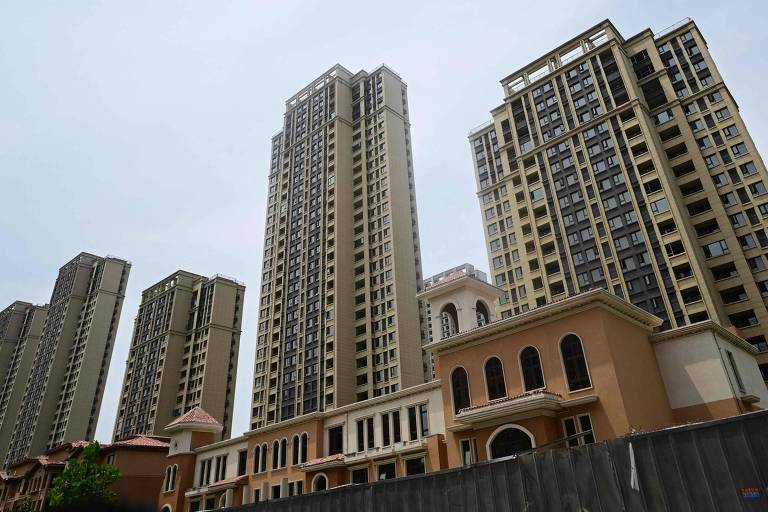 Centenas de apartamentos vazios em Zhengzhou, na região central da China