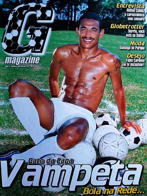 Revista G Magazine com o ex-jogador Vampeta