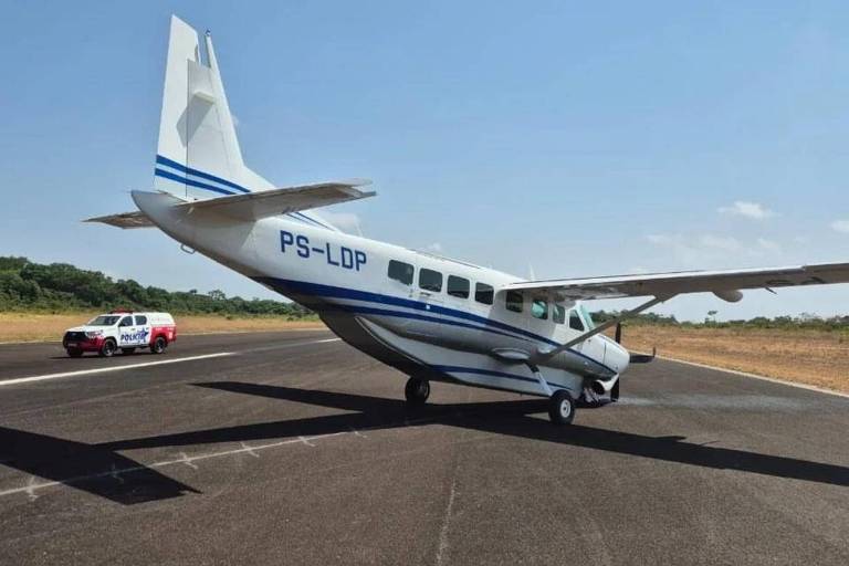 Avião de propriedade de empresária usado pelo governador do Pará, Helder Barbalho (MDB)