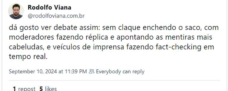 hashtag - debate eua - elogio ao fact checking