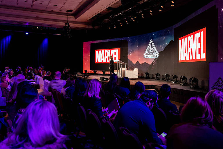 Painel da Marvel no The Gathering Summit, evento realizado em Banff (Canadá) e conhecido como a "Davos do marketing"