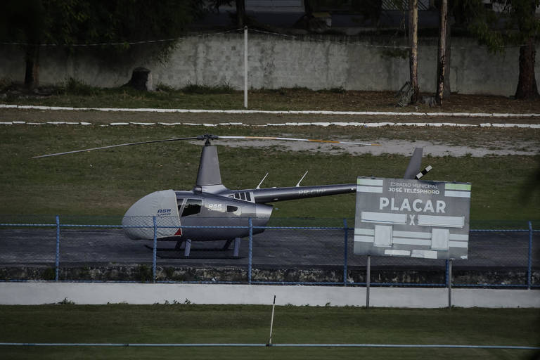 Helicóptero utilizado pelo deputado federal Elmar Nascimento (União Brasil), registrado em nome da empresa N2 Distribuidora de Bebidas, de propriedade de Elmar e seu irmão Elmo