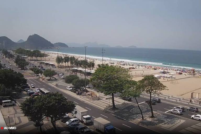 Praia de Copacabana vista por webcam