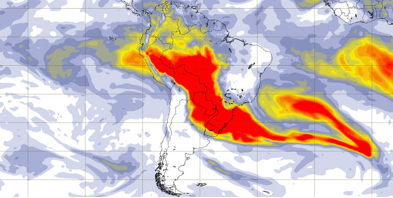 Mapa de poluição no Brasil em setembro de 2024