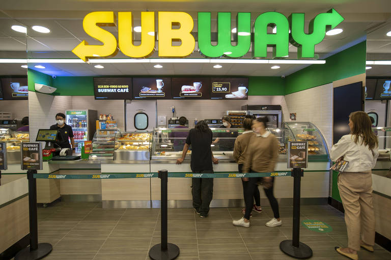 Entrada de restaurante da Subway