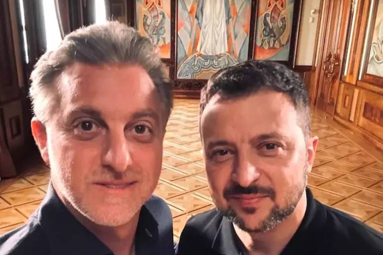 Luciano Huck e Volodimir Zelenski