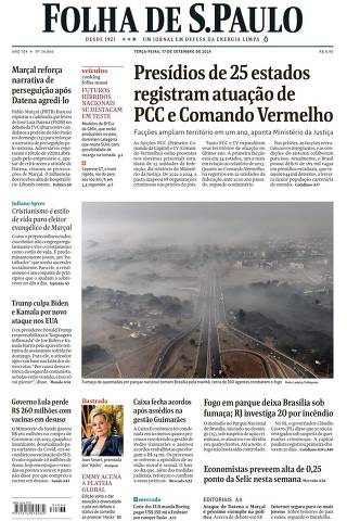 Capa da Edição Nacional da Folha