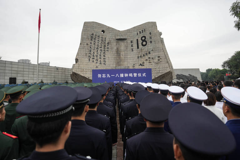 Cerimônia marca 93 anos da invasão da China pelo Japão; veja fotos de hoje