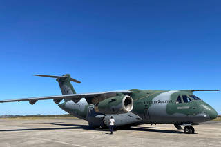 FILE PHOTO: Embraer's C-390 Millennium military aircraft is seen at the firm?s headquarters in Sao Jose dos Campos