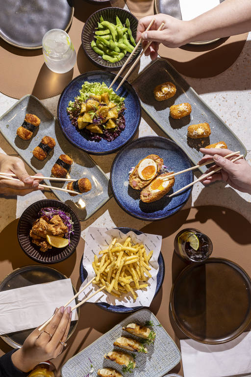 Pratos servidos no restaurante Momonoki, na Vila Madalena