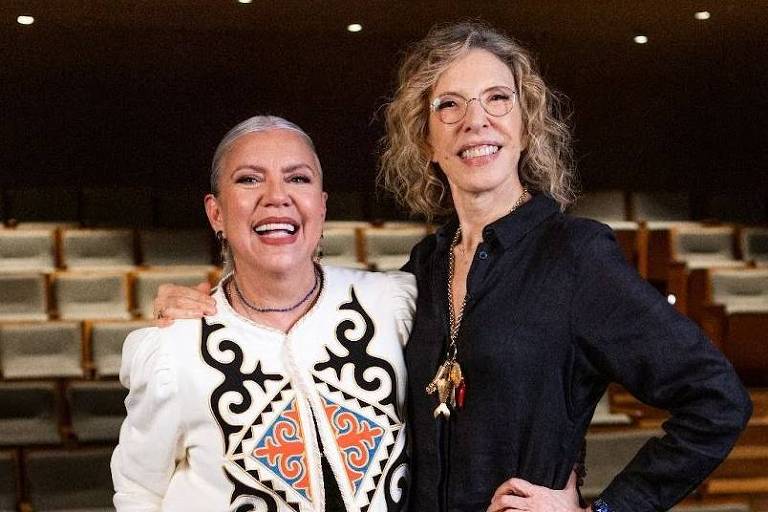 Marília Gabriela e Astrid Fontenelle no programa 'Admiráveis Conselheiras'