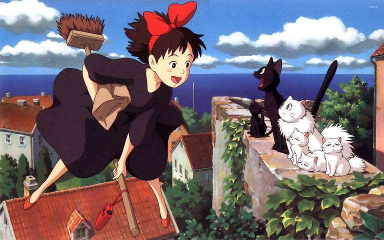 Cena de O Serviço de Entregas da Kiki, de Hayao Miyazaki, que estará na Mostrinha