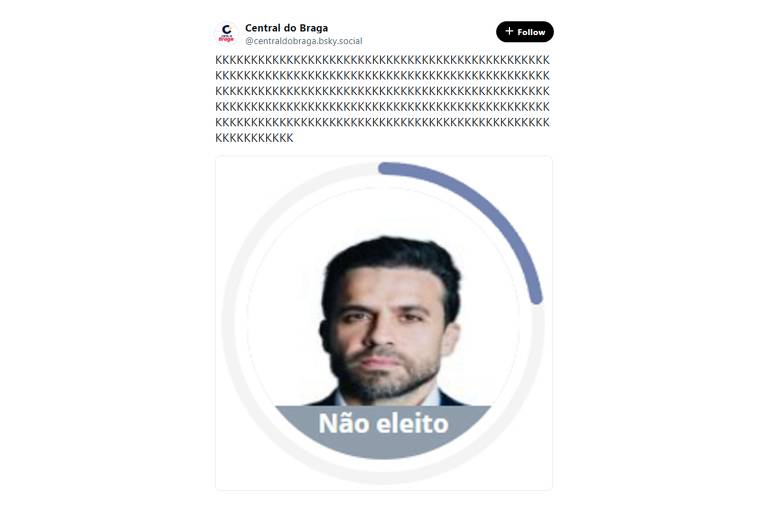 O candidato Pablo Marçal foi alvo de piadas nas redes por não ter sido eleito; ex-coach teve 28,14% dos votos na capital