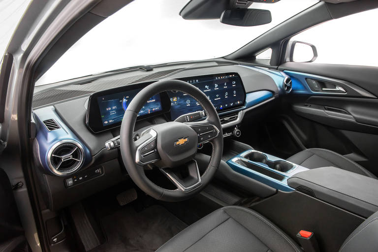 Interior do Chevrolet Equinox EV, SUV 100% elétrico da marca americana