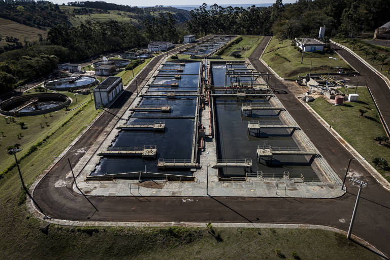 Estação de tratamento de esgoto da Sabesp em Botucatu