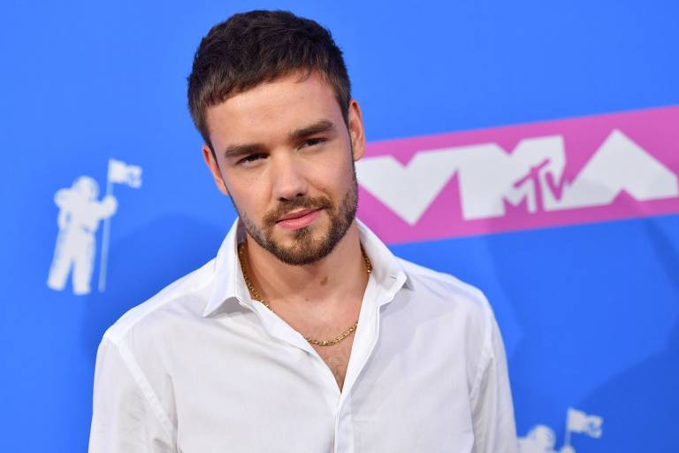 O cantor britânico Liam Payne em evento durante o MTV Video Music Awards， em Nova York， nos Estados Unidos， em 2018