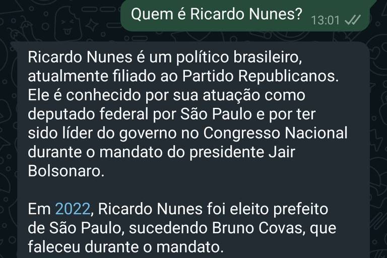 Inteligência artificial da Meta gera respostas incorretas sobre candidatos em SP