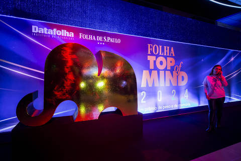 SÃO PAULO - SP - BRASIL - 22.10.2024 - 20h00: TOP OF MIND 2024. Cerimônia de entrega dos troféus aos ganhadores do prêmio da 34ª edição do Folha Top Of Mind, realizado no Tokio Marine Hall.  (Foto: Adriano Vizoni/Folhapress, ESPECIAIS) *** EXCLUSIVO FSP ***