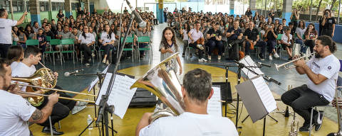 Com apoio da Núclea, projeto da OSB leva música a escolas públicas de SP