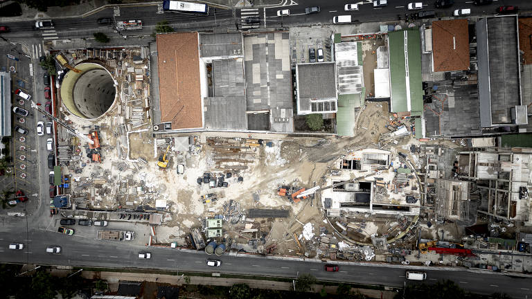 Imagem feita com drone mostra obras da futura estação Freguesia do Ó