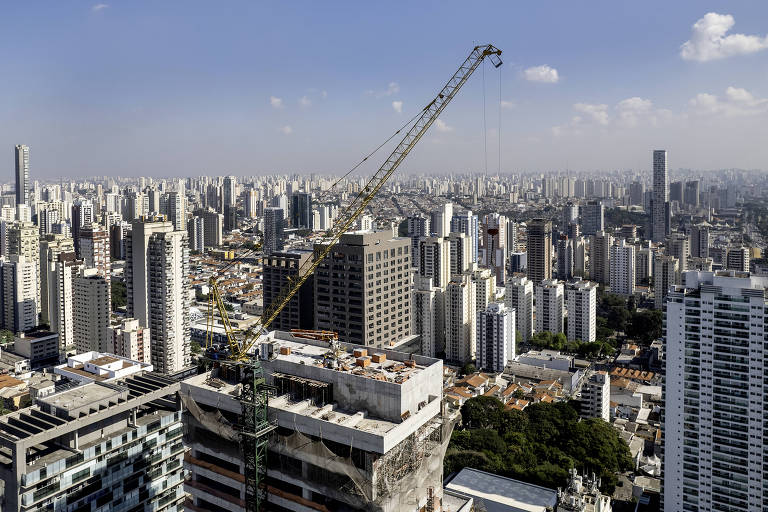 Vista aérea do Tatuapé， na zona leste de São Paulo