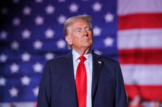 Republican presidential nominee former U.S. President Donald Trump campaigns in Michigan