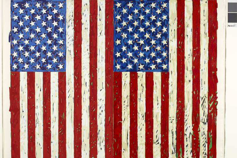 'Flag I', obra do artista pop americano Jasper Johns