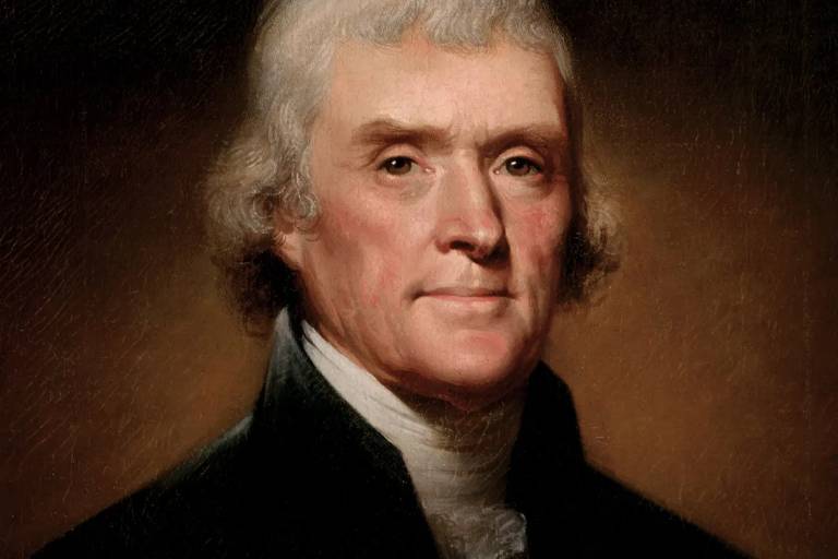 Thomas Jefferson, o 3º presidente dos Estados Unidos e um dos autores da Declaração de Independência do país