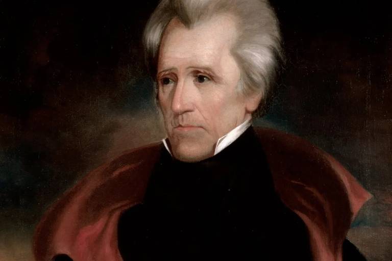 Andrew Jackson, o 7º presidente dos Estados Unidos, conhecido por ampliar a participação popular na política americana