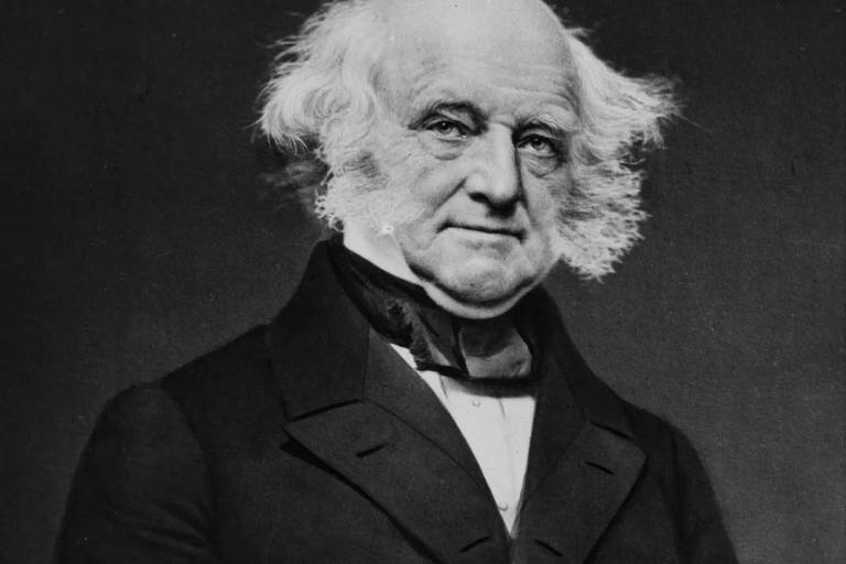 Martin Van Buren, 8º presidente dos Estados Unidos, foi o primeiro nascido como cidadão americano e defendeu o sistema bipartidário