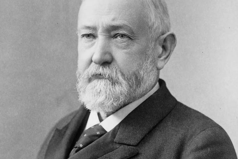Benjamin Harrison, 23º presidente dos Estados Unidos, expandiu a Marinha americana