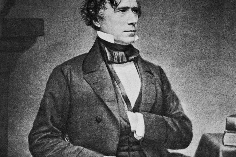 O 14º presidente dos Estados Unidos, Franklin Pierce, teve seu mandato marcado por tensões políticas sobre a escravidão