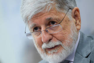 Brazil's former Foreign and Defence Minister Celso Amorim attends a meeting of the Senate Foreign Relations Committee, in Brasilia