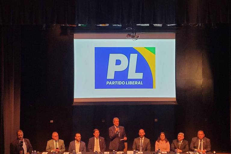 O presidente do PL， Valdemar Costa Neto， durante evento do partido