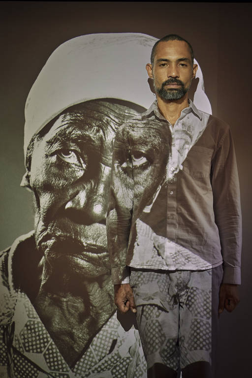 Silvio Guindane em ensaio de homenagem à "Ensaio sobre velhos em Macuco", do fotógrafo Januário Garcia