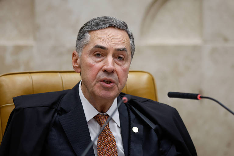 Ministro Luís Roberto Barroso， presidente do STF， durante sessão plenária 