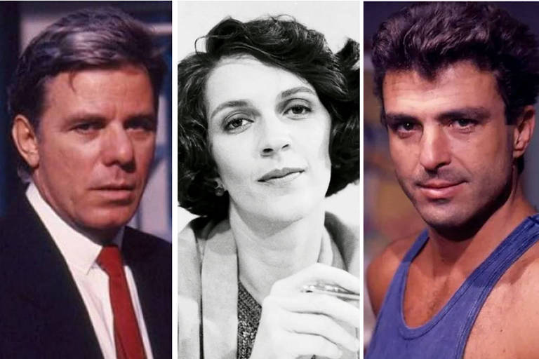 Reginaldo Faria (Marco Aurélio), Rosane Gofman (Consuelo Galhardo) e Carlos Alberto Riccelli (César Ribeiro) na versão original de 'Vale Tudo'